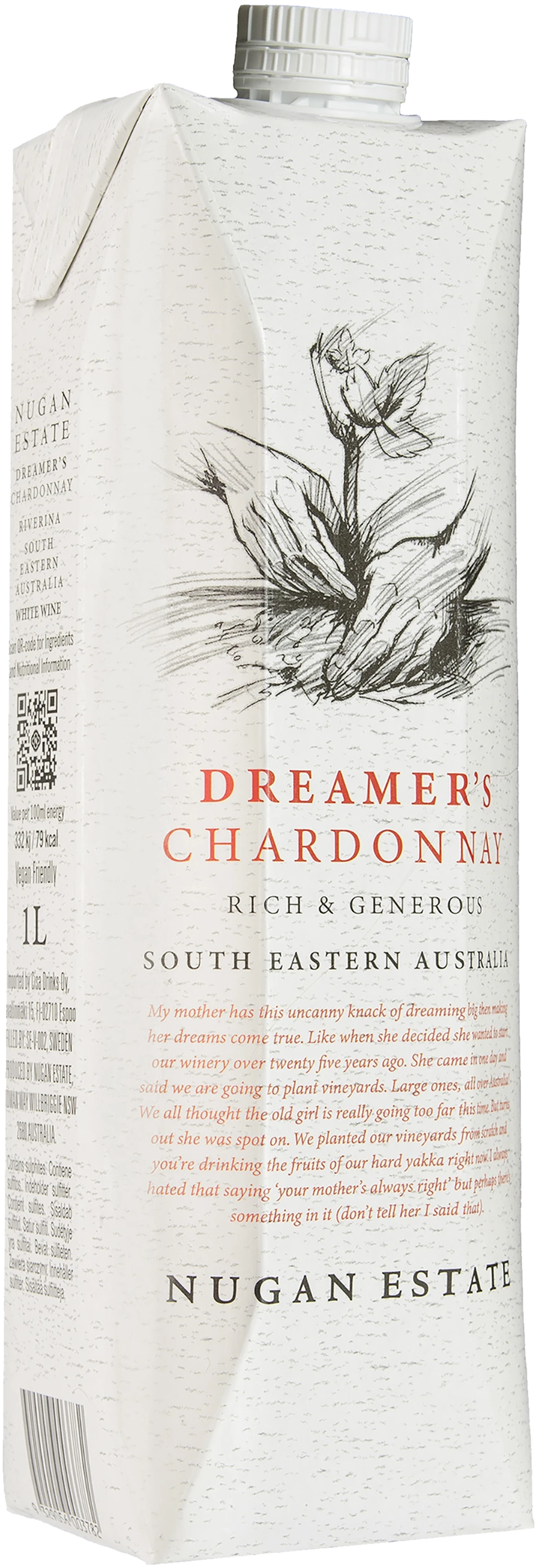 Nugan Estate Dreamer's Chardonnay 2025 kartonkitölkki