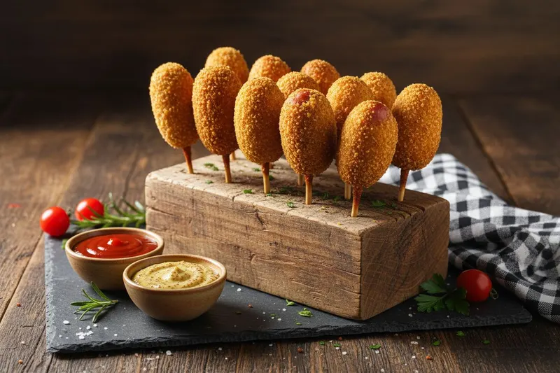 Corn dogs eli kuorrutetut nakit