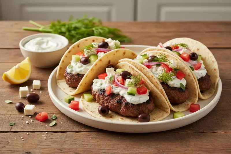 Kreikkalaiset burgertacot