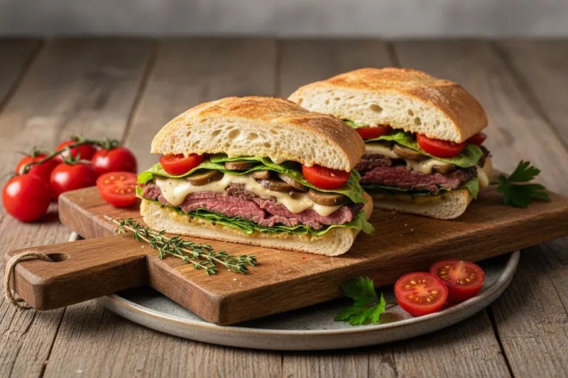 Lihamestarin täytetty ciabatta