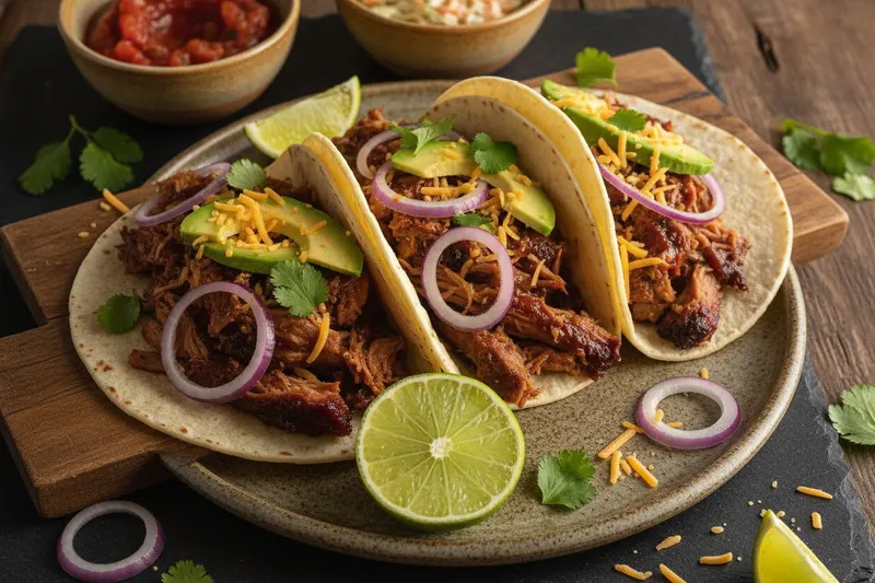 Pulled pork tacot