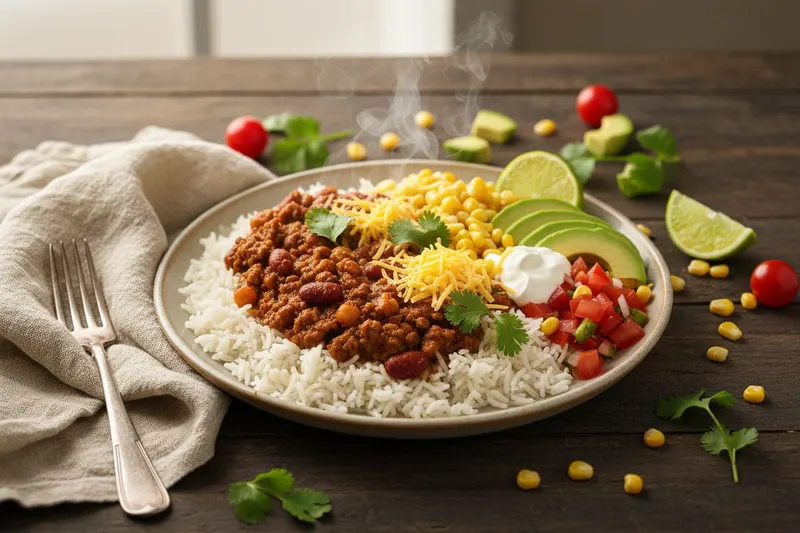 Tex Mex Burritokulho jauhelihalla
