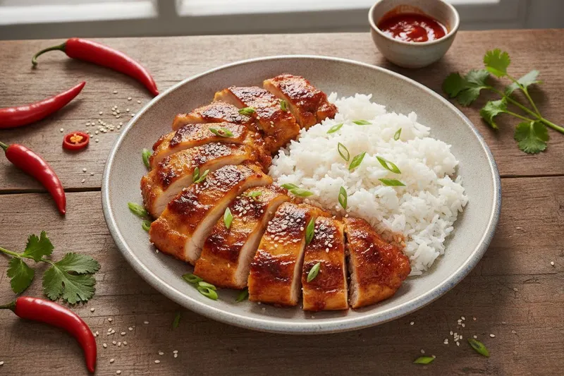Sriracha-kana riisin kera